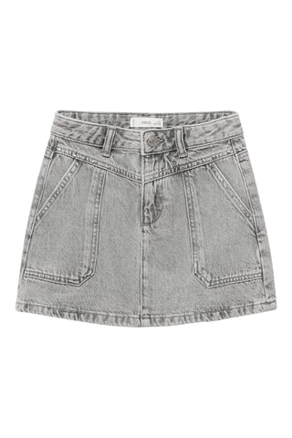 Jupe courte denim - Gris