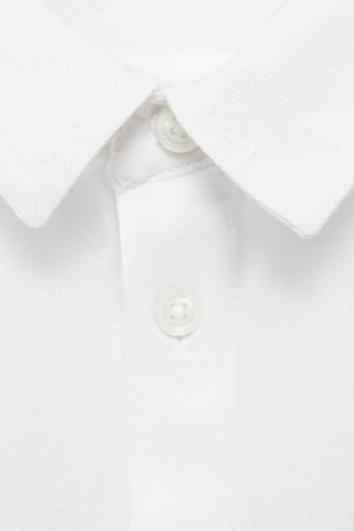 Chemise manches courtes lin - Blanc
