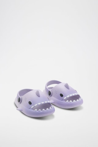 Tongs à motif requin - Violet