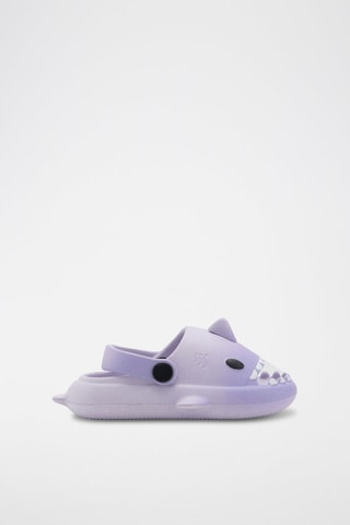 Tongs à motif requin - Violet