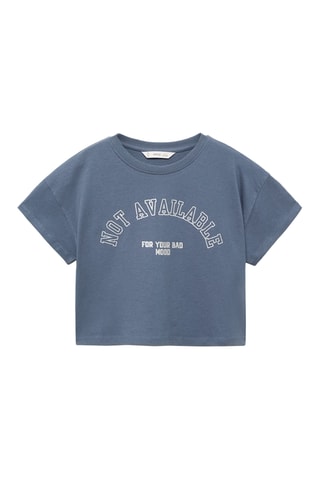 T-shirt coton imprimé - Bleu
