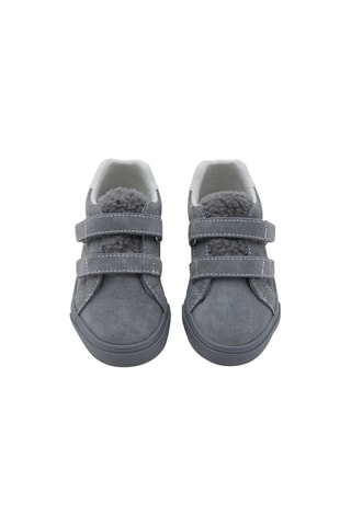 Tennis combinées cuir - Gris