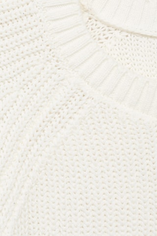Pull-over maille ouvertures - Blanc