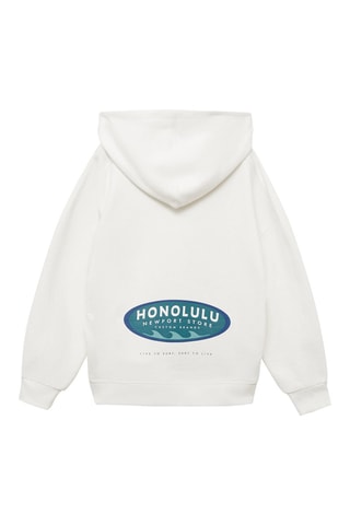 Sweat-shirt zippé à capuche - Blanc