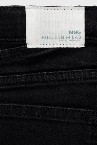 Short en jean revers effilochés - Noir