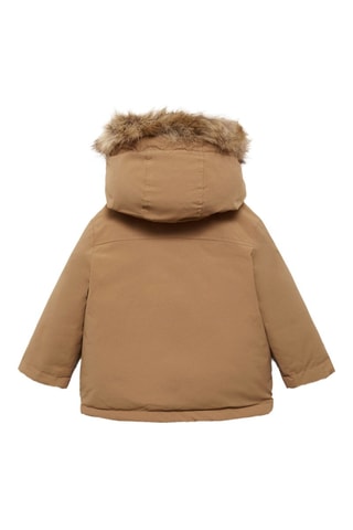 Anorak matelassé intérieur polaire - Marron