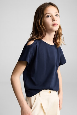 T-shirt cut out - Blanc