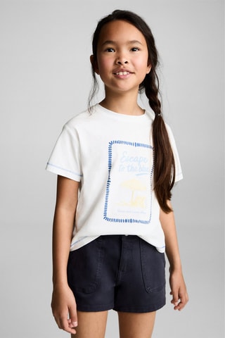 T-shirt coton imprimé - Blanc