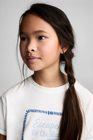 T-shirt coton imprimé - Blanc