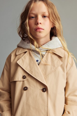 Trench double boutonnage - Gris clair
