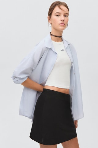 Jupe short en maille - Noir