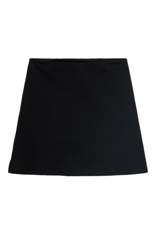 Jupe short en maille - Noir