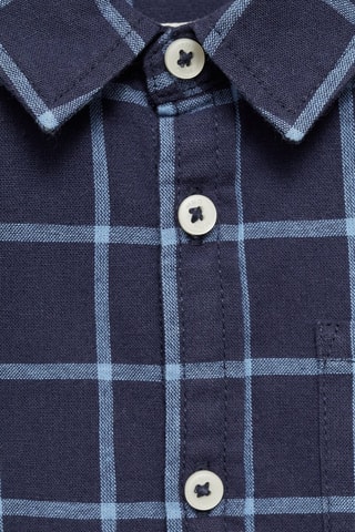 Chemise à carreaux en coton - Bleu