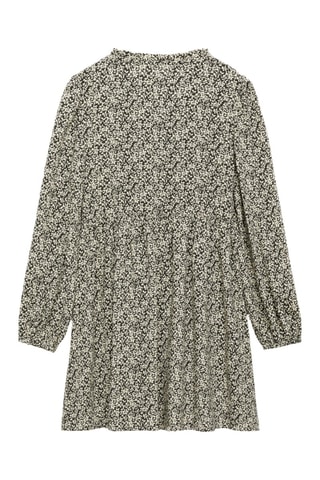 Robe imprimée boutons - Vert