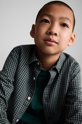 Chemise à petits carreaux - Vert