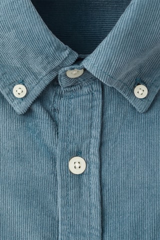 Chemise en velours côtelé et coton - Bleu clair