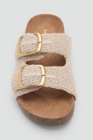 Sandales texture boucles - Blanc