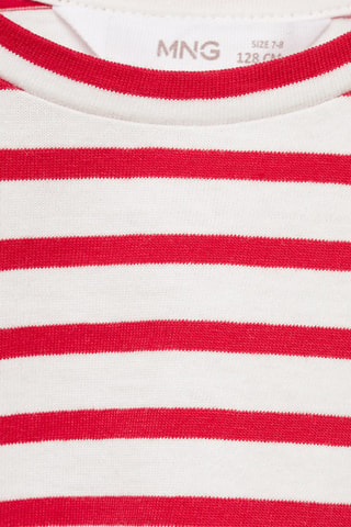 T-shirt à rayures et ouverture aux épaules - Bleu