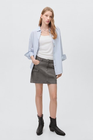 Minijupe cargo - Gris