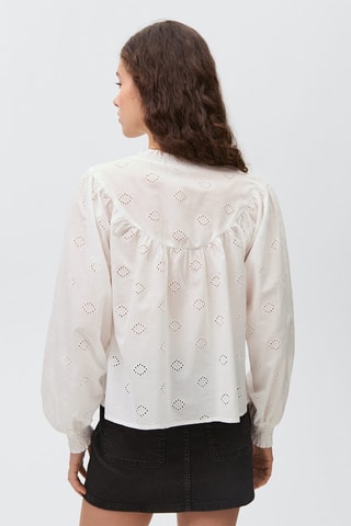 Blouse broderie anglaise - Blanc