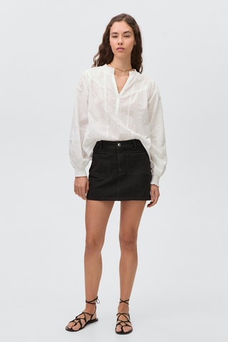 Blouse broderie anglaise - Blanc