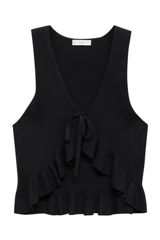 Top crop noeud - Noir