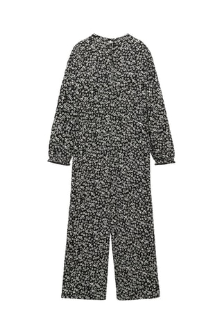Combinaison en imprimé floral - Noir