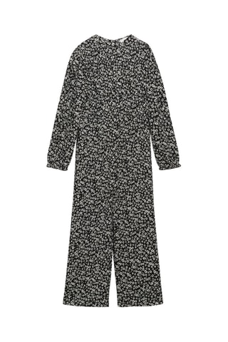 Combinaison en imprimé floral - Noir