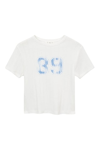 T-shirt manches courtes crop - Blanc