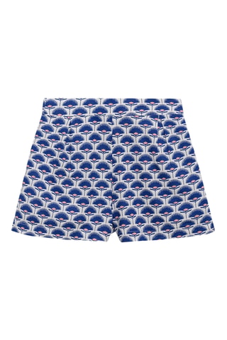 Short lin imprimé - Bleu