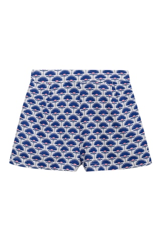 Short lin imprimé - Bleu