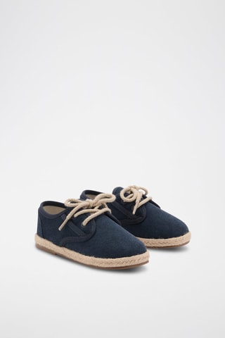 Chaussures lacées cuir - Bleu