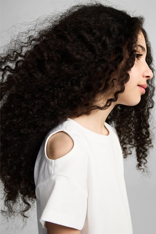 T-shirt cut out - Blanc