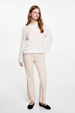 Blouse brodée - Blanc