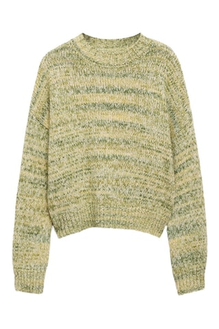 Pull-over maille chinée - Vert