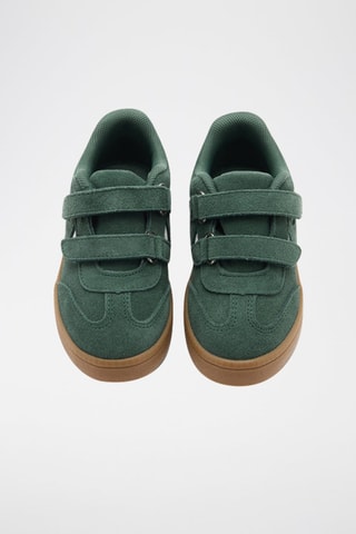 Tennis combinées cuir - Vert foncé