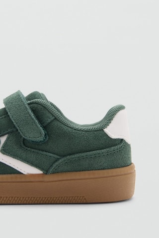 Tennis combinées cuir - Vert foncé
