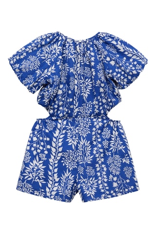 Combinaison coton imprimée - Bleu