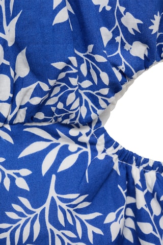 Combinaison coton imprimée - Bleu
