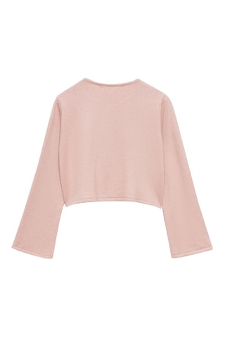 Cardigan maille fine coton - Rose clair