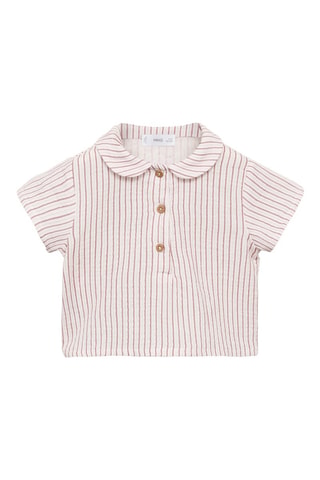 Chemise coton rayures - Rose