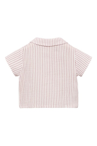 Chemise coton rayures - Rose