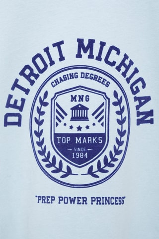 T-shirt en coton brodé - Bleu clair
