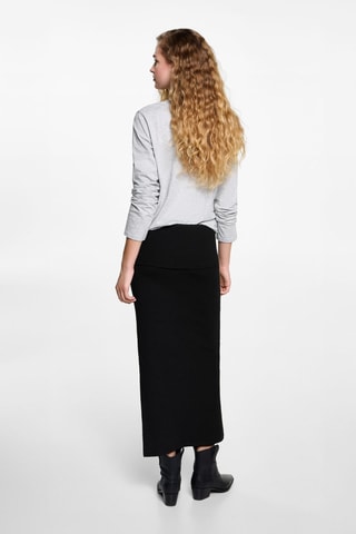 Jupe longue maille - Noir
