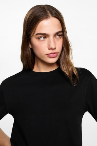 T-shirt perforé éclair - Noir