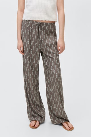 Pantalon droit imprimé - Gris