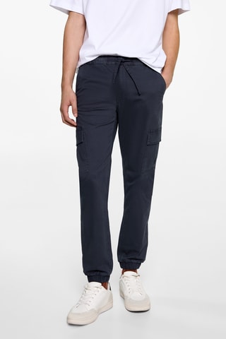 Pantalon jogger cargo - Bleu marine