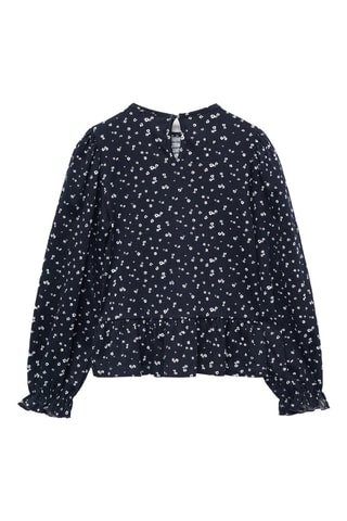 Blouse fluide imprimée - Bleu
