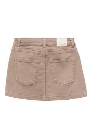 Jupe denim coton - Marron