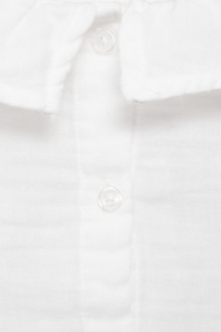 Blouse coton tissu plissé - Blanc